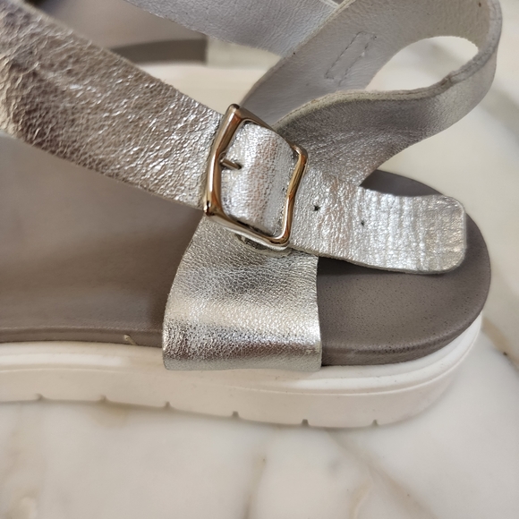 WOJAS Coastal Style Silver Chunky Sandals? Sz 38 - Picture 6 of 11